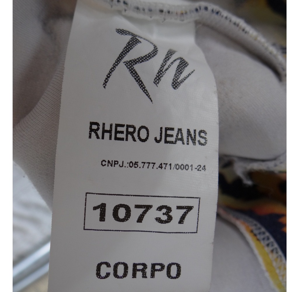Rare Rhero Jeans Womens Tiger Print Tank Top Rhinestone Gold Hardware Racerback - Picture 2 of 8